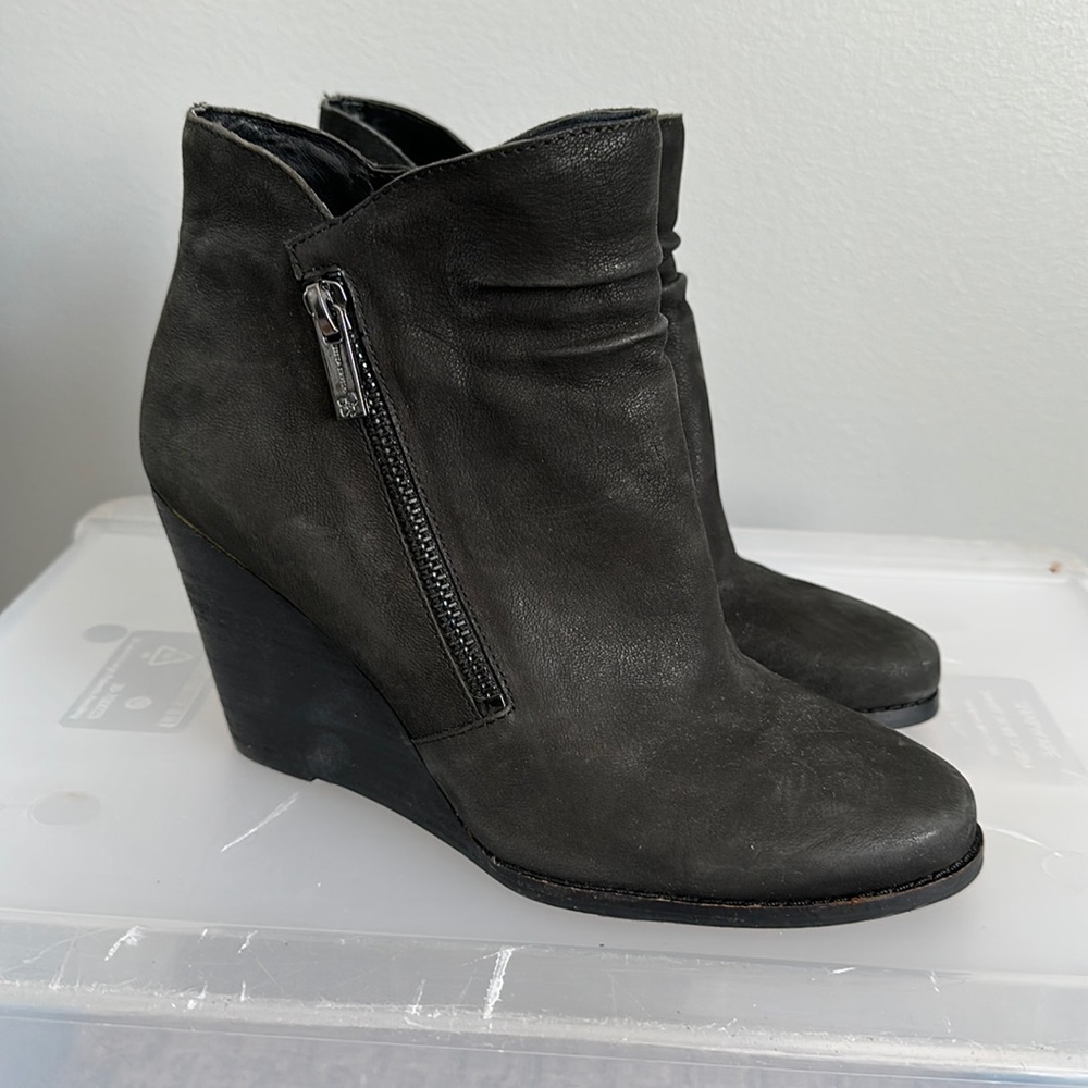 Jessica Simpson Zipper Wedge Booties